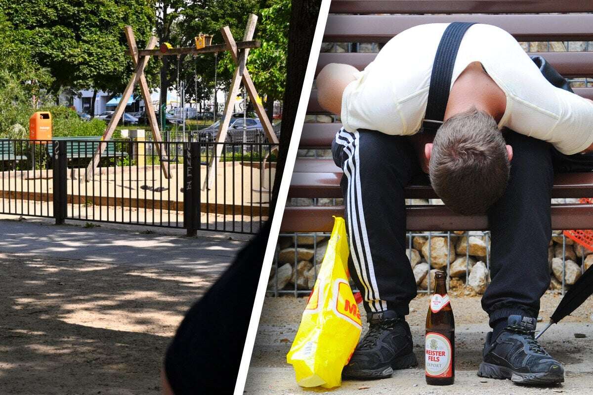 Alkohol, Drogen, Elend neben Spielplatz: 