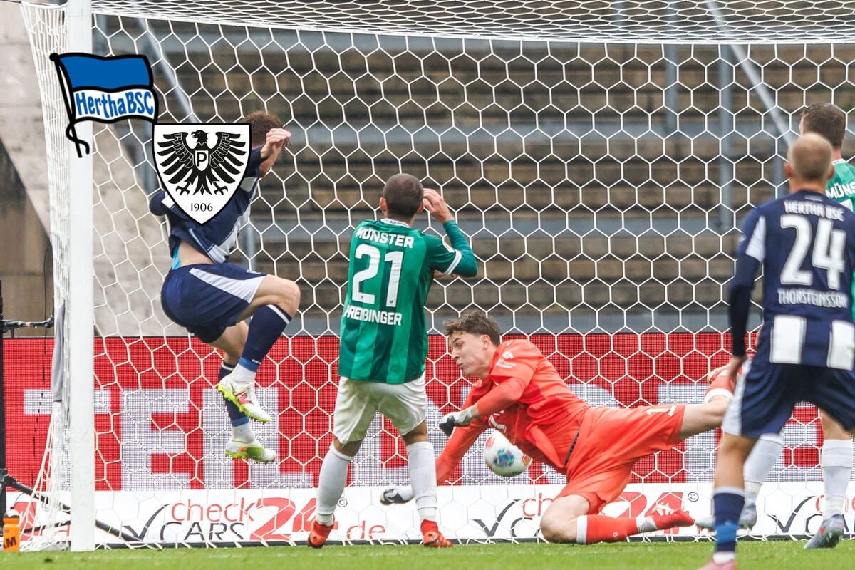 Grönning bricht Torbann: Hertha zittert sich bei Chancen-Festival zum Sieg