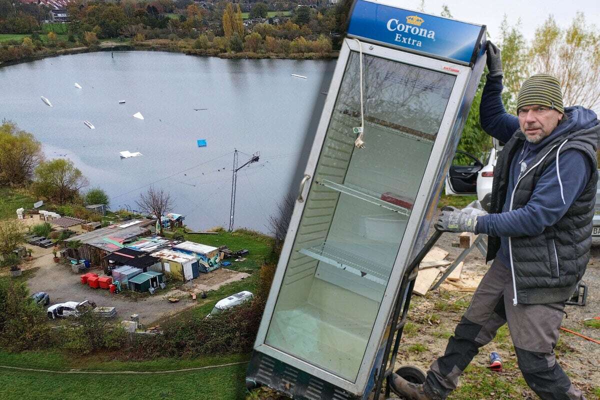 Umzugs-Irrsinn an der Kiesgrube hat begonnen: 70 Meter weiter darf Wasserski-Betreiber öffnen