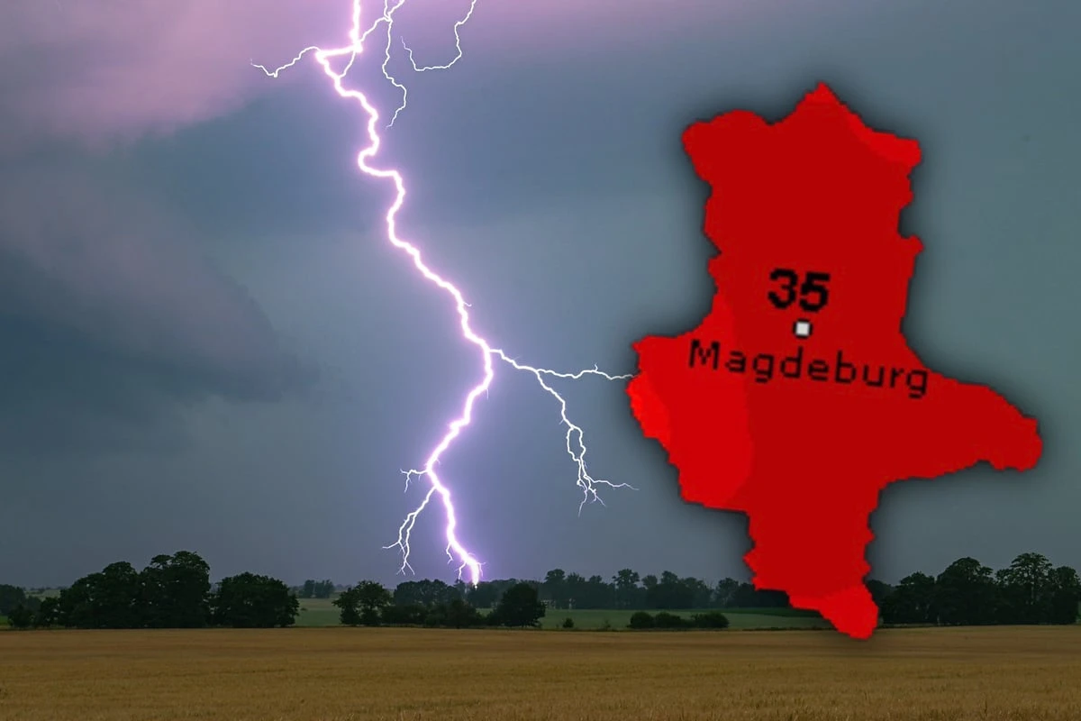 Bis 35 Grad: Hitzewelle bringt Unwetter nach Sachsen-Anhalt