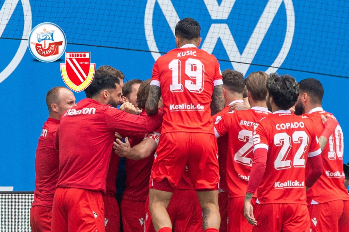 Fußball völlig verrückt! Energie Cottbus feiert in Rostock und ist wieder auf Aufstiegskurs