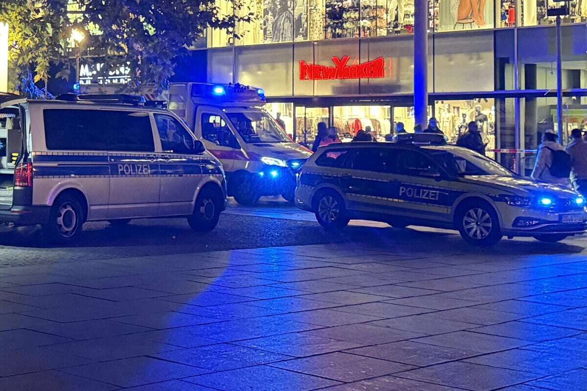 Messerstecherei auf Prager Straße: Polizei Dresden mit Großaufgebot im Einsatz