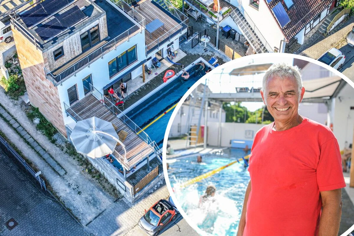 Ein Becken für alle: Dieser Mann verwirklicht Freibad-Traum im eigenen Garten