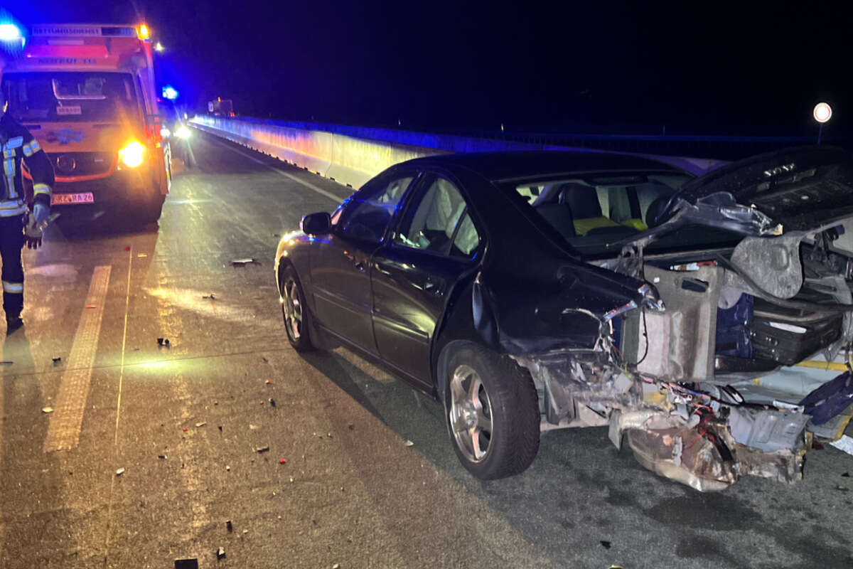 Unfall auf A9: Drei Verletzte, Alkoholtest bei Verursacher ergibt mehr als drei Promille