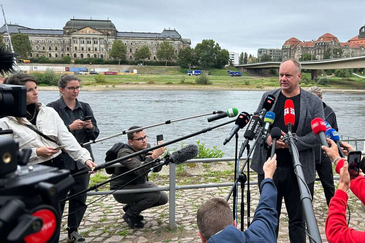 Einsturz der Carolabrücke: Hilbert vor Ort! OB dankt den Einsatzkräften