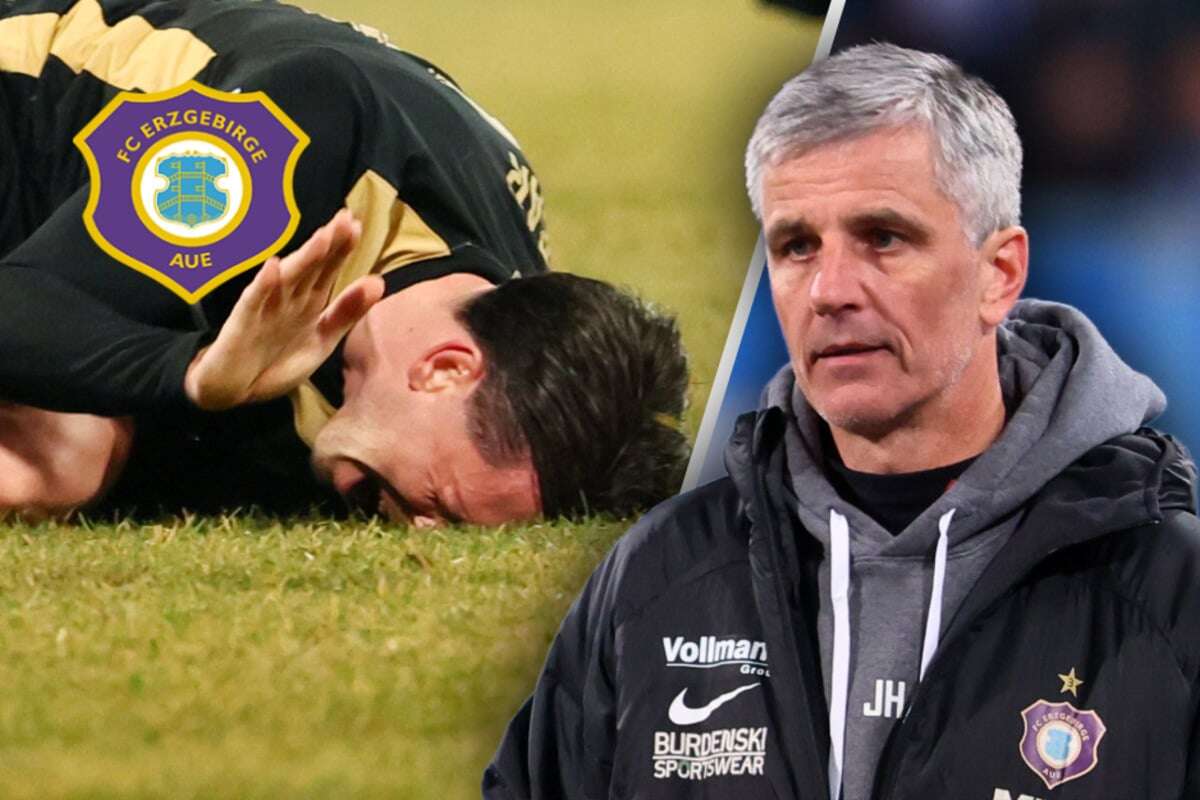 Aue-Coach Härtel nach schwerer Bär-Verletzung bedient: 