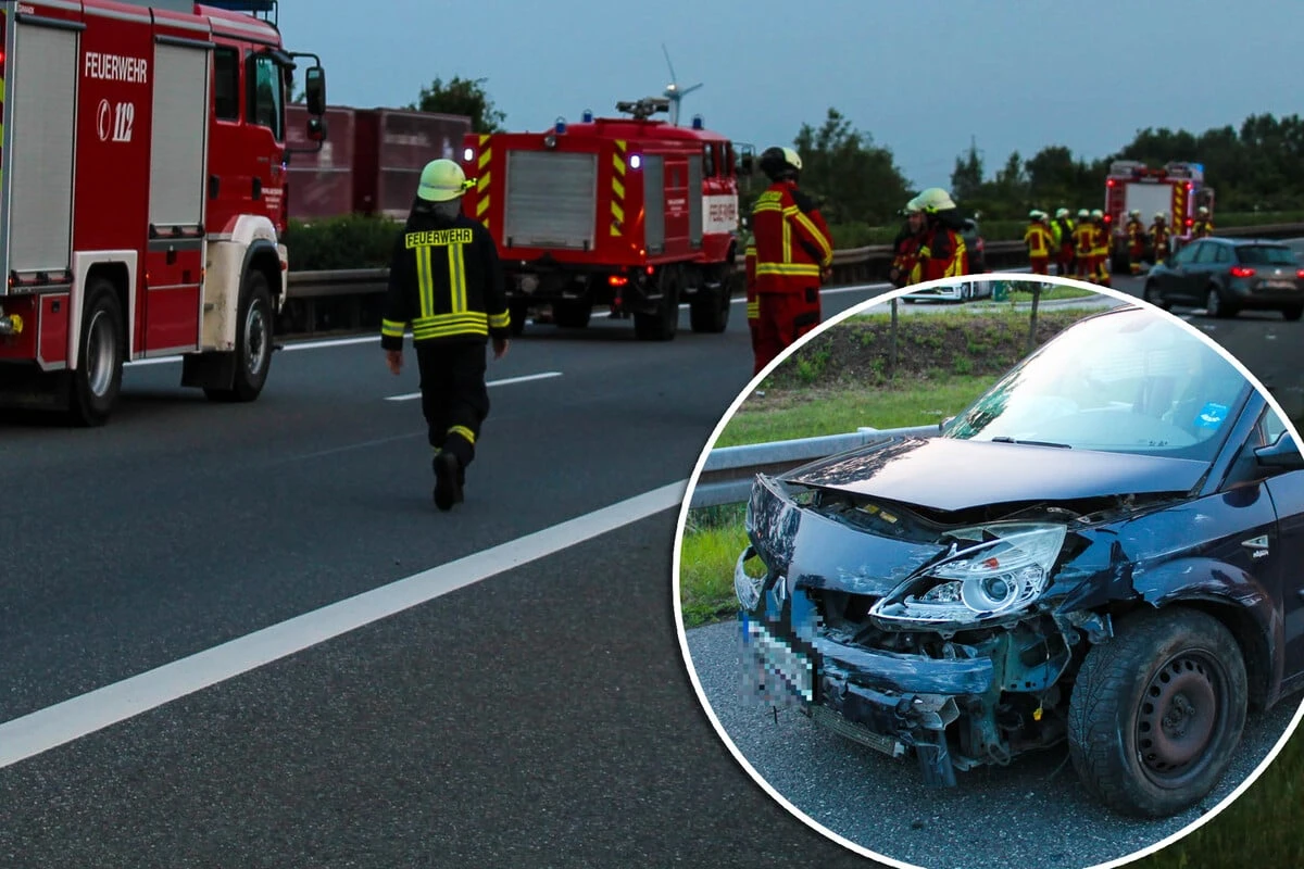 Es knallt links, es knallt rechts: Autofahrer rasiert Leitplanken der A13