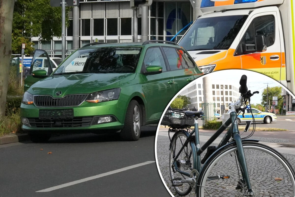 Prager Straße kurzzeitig gesperrt: Skoda kollidiert mit Radfahrerin