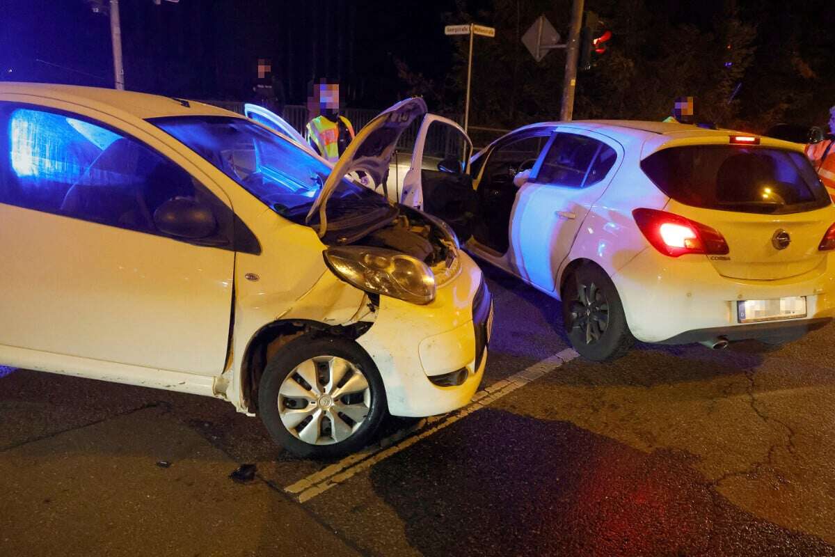 Sperrung nach Unfall im Chemnitzer Zentrum