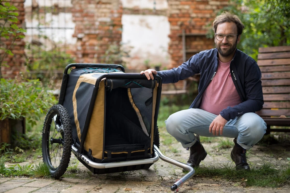 Er kann bis zu 80 Kilo laden: Designer startet mit Radanhänger durch