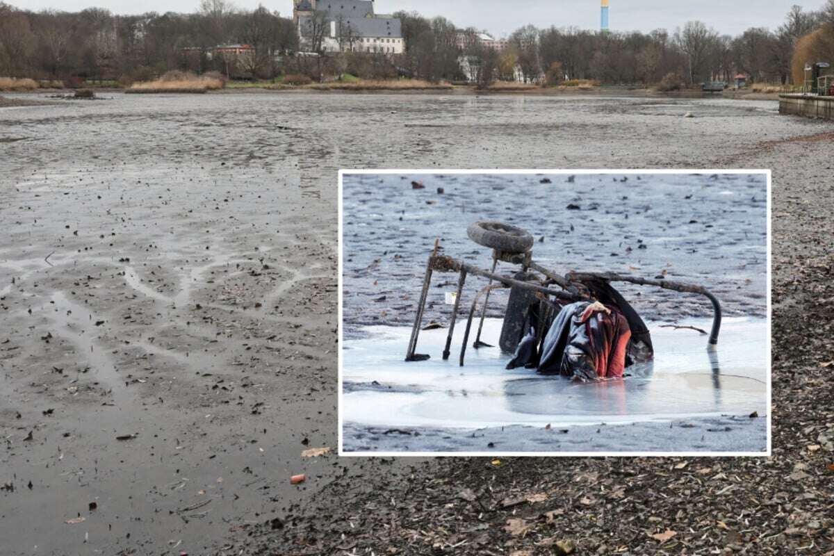 Nach Sperrmüllfund im Chemnitzer Schlossteich: Wann beginnt die Reinigung?