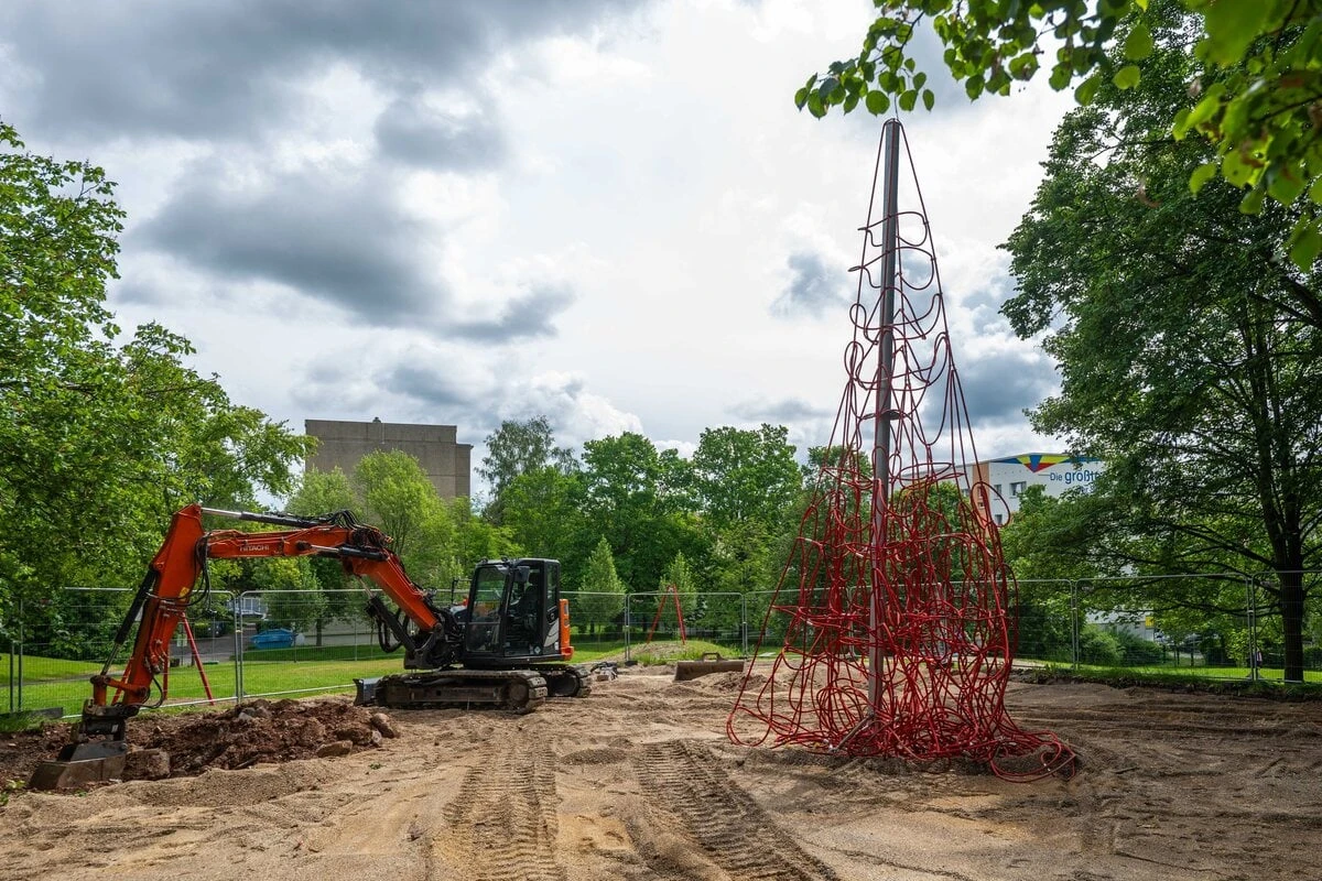 Reparatur an Chemnitzer Spielplatz: Auf dieser 
