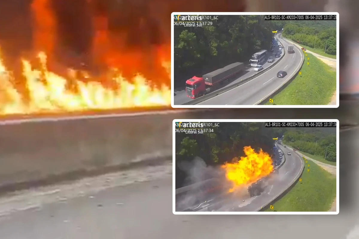 Autobahn-Inferno: Ethanol-Truck kippt um, 25 Fahrzeuge brennen in Minuten aus