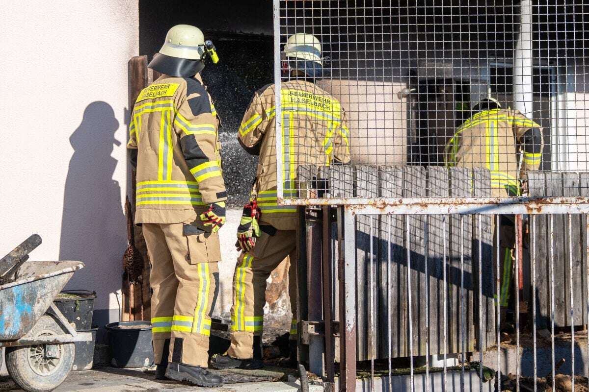 Rettungskräfte im Großeinsatz: Drei Verletzte bei Brand - darunter ein kleines Kind