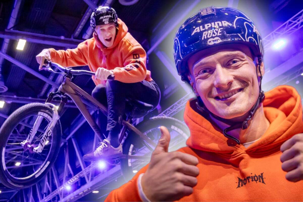 Chemnitzer Mountainbiker bringt spektakuläre Stunt-Show in die Messe