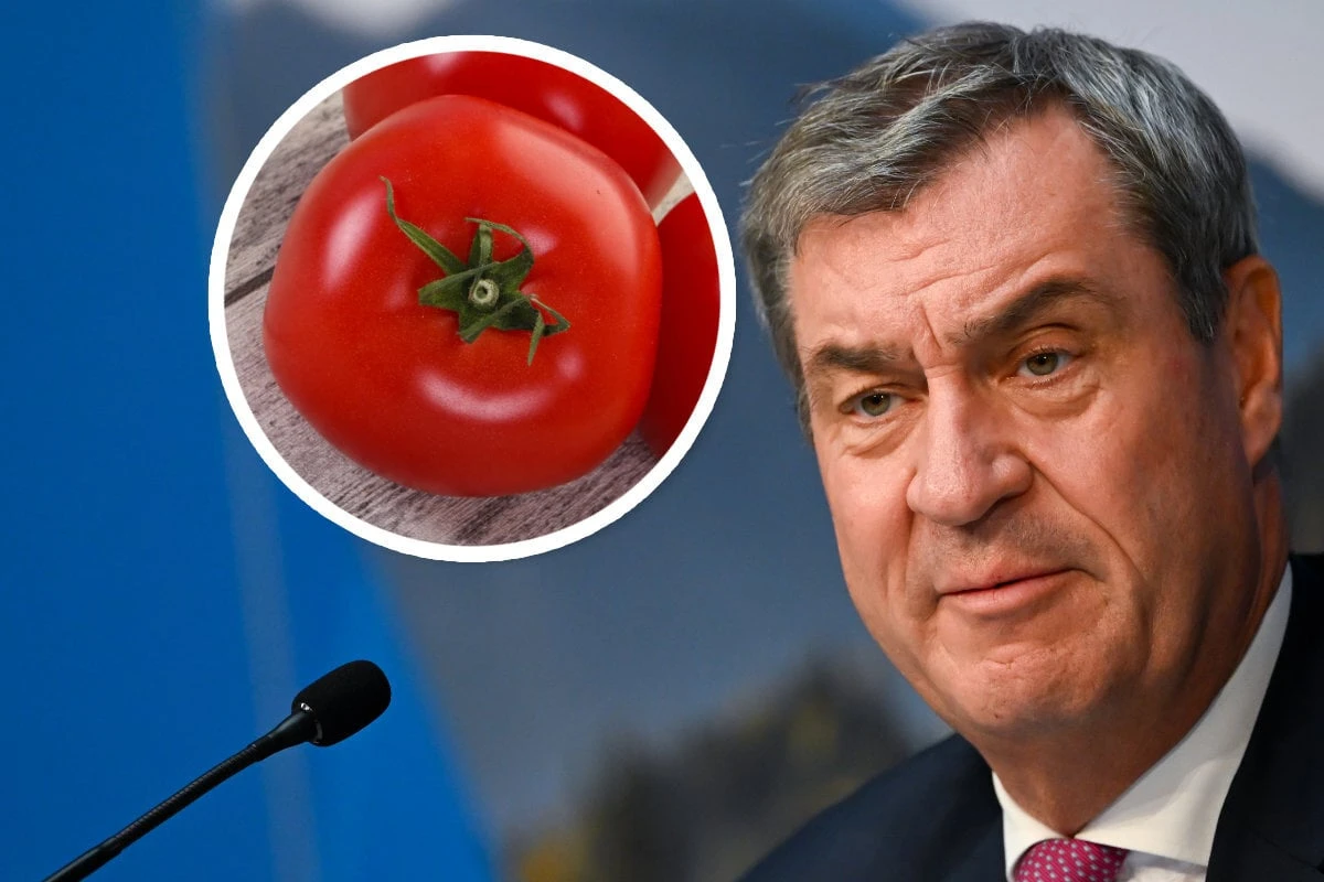 Veganes Wurfgeschoss: Staatsanwaltschaft prüft Motiv nach Tomaten-Attacke auf CSU-Chef Söder