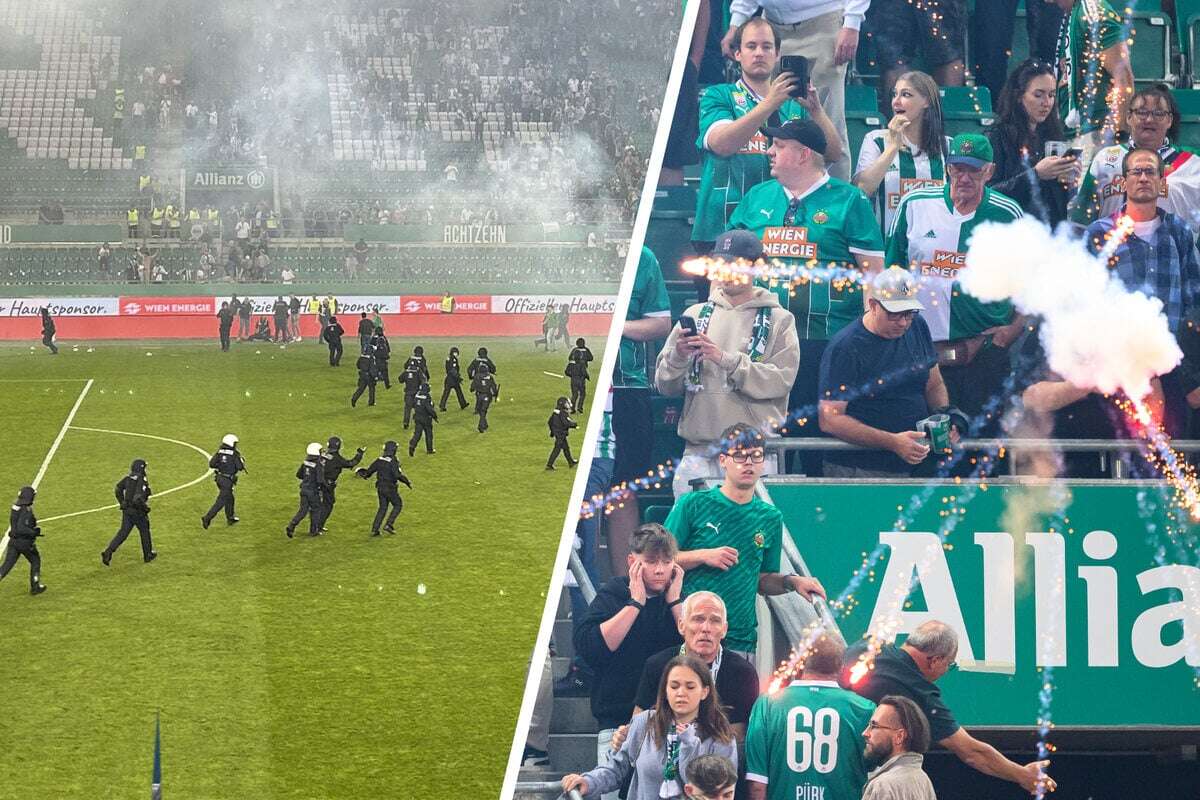 Wiener Derby eskaliert nach Abpfiff: Fans feuern Böller in Familienblock!