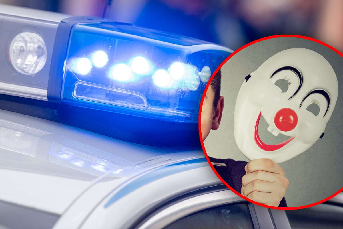 Wie im Horrorfilm: Mann mit Clownsmaske und Messer läuft durch München