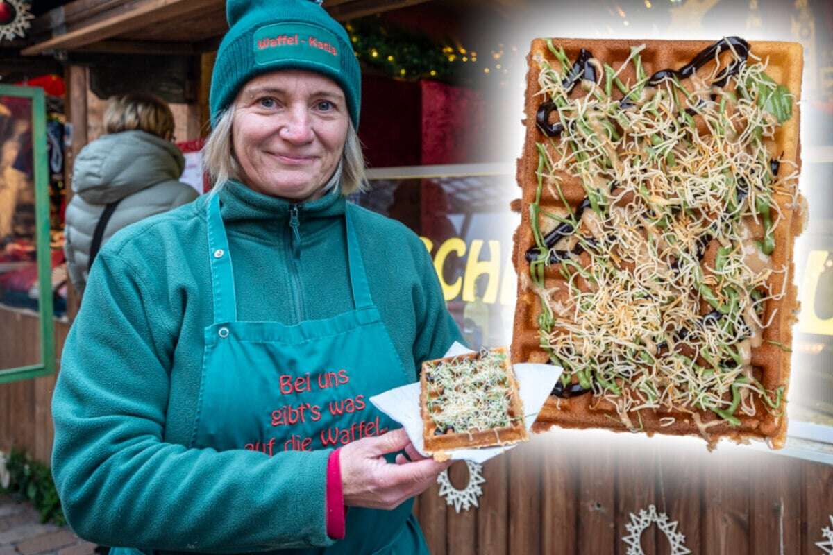 Jetzt gibt's sogar Dubai-Waffeln auf dem Chemnitzer Weihnachtsmarkt