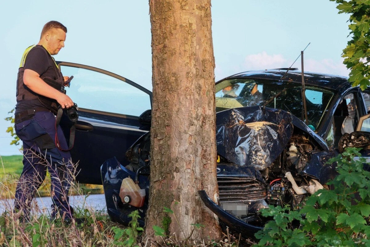 Ford Fiesta gegen Baum gekracht: Fahrerin schwebt in Lebensgefahr
