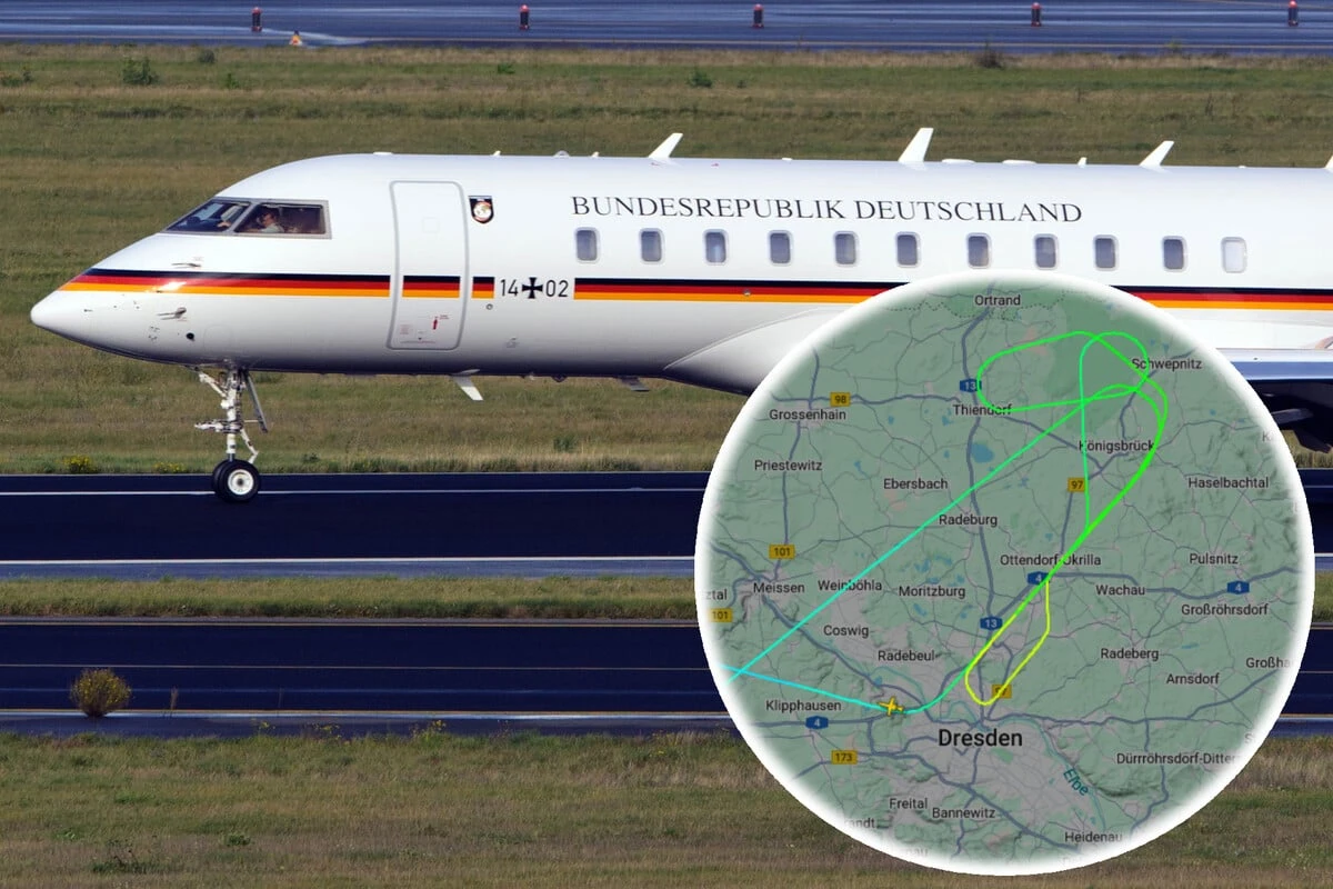 Regierungsflieger über Dresden: Was war seine Mission?