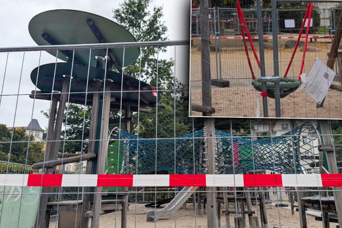 Verletzungsgefahr! Beliebter Leipziger Spielplatz gesperrt