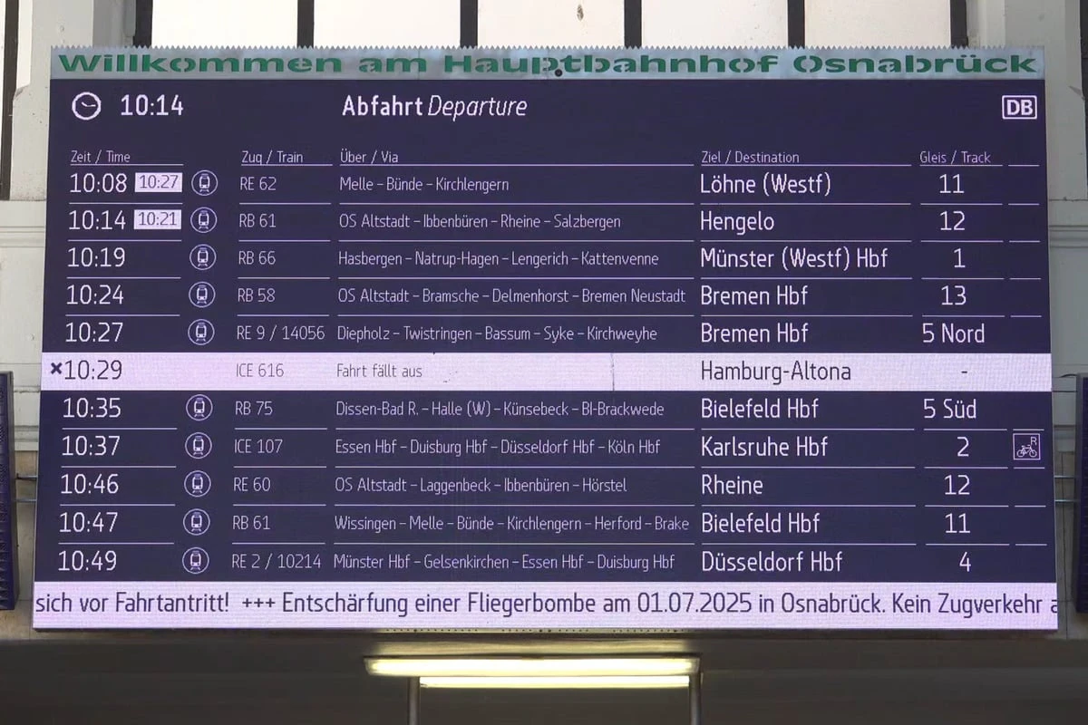 Bahnverkehr in Norddeutschland bis Ende des Tages beeinträchtigt: Das sind die Gründe