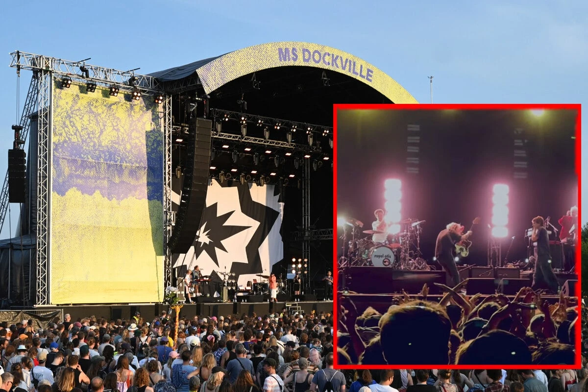Mitten auf Konzert von MS-Dockville-Festival: Gitarrist bricht auf Bühne zusammen