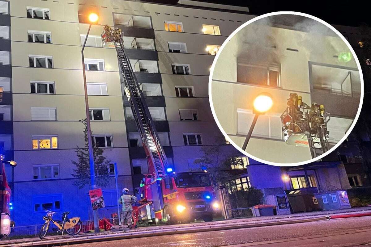 Feuer im Hochhaus bei Carolabrücke: Bewohnerin verletzt