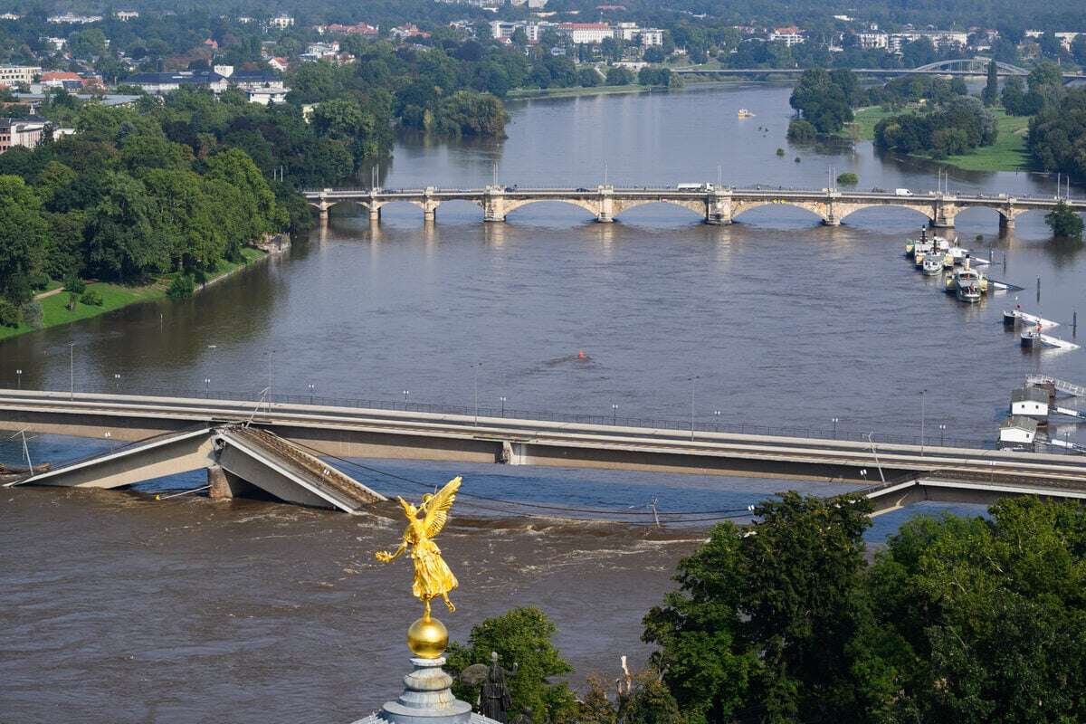 Hochwasser in Dresden: Wasserstand der Elbe soll ab Donnerstag fallen