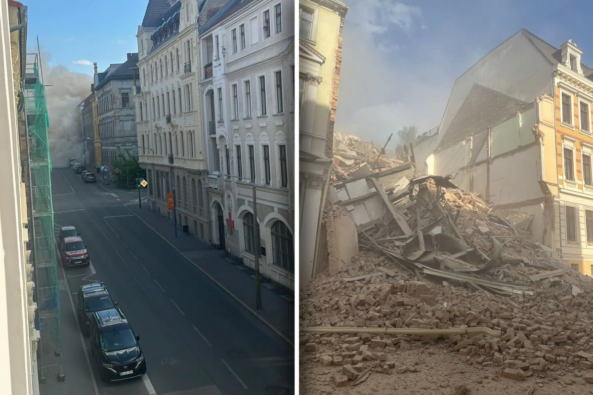 Haus stürzt mitten in Görlitz ein: Mehrere Personen vermisst!