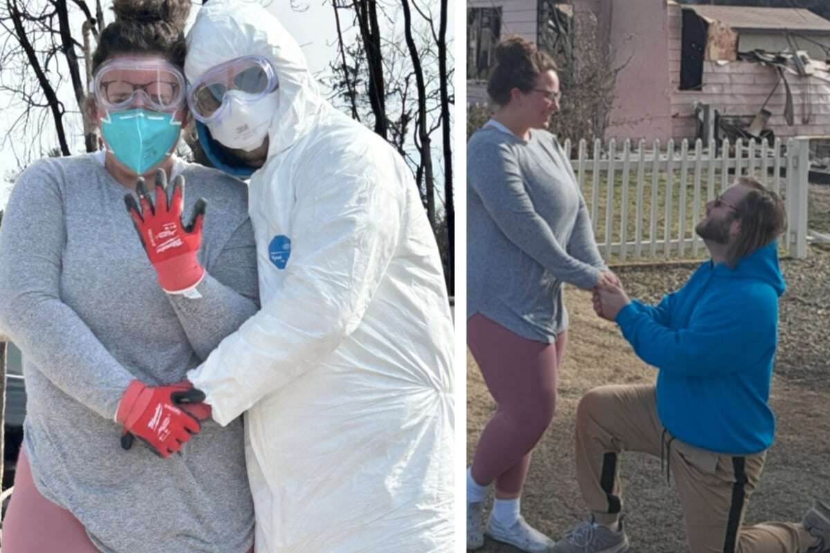 In den Trümmern seines Hauses: Mann findet Verlobungsring und geht sofort auf die Knie!