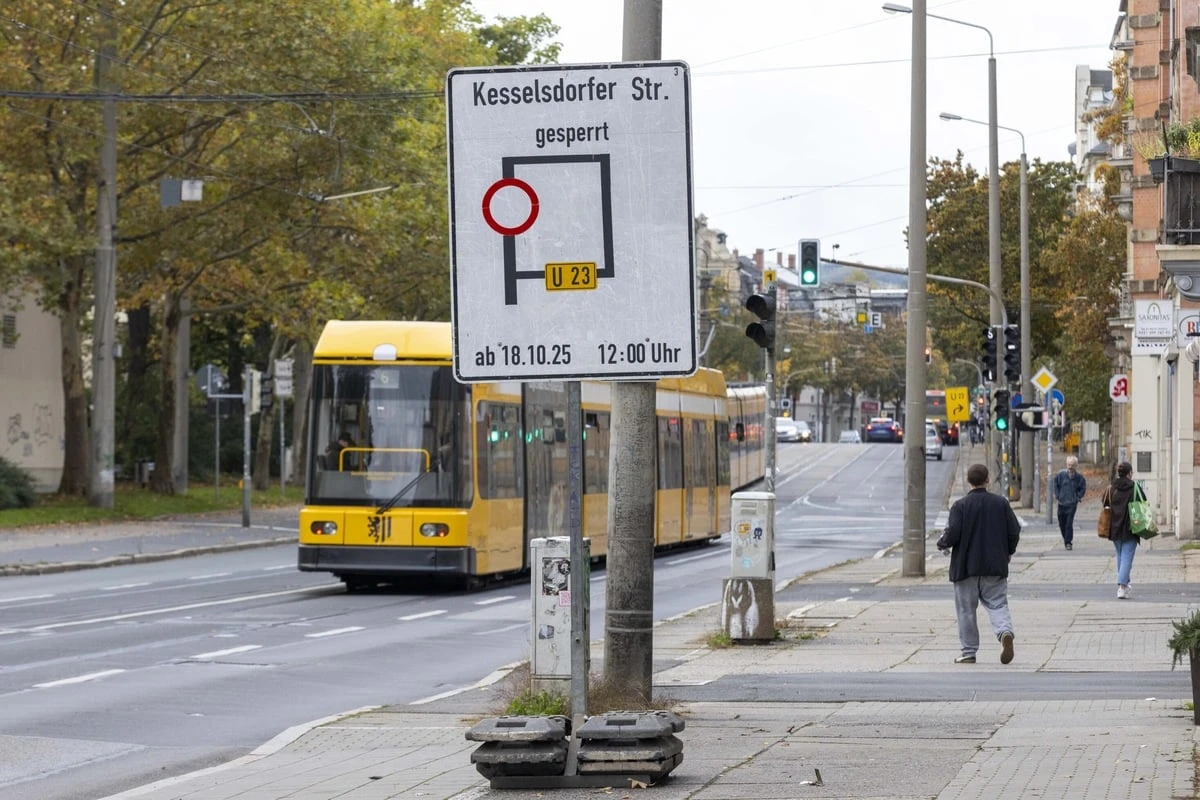 Umleitungen auf der Kesselsdorfer an diesem Wochenende