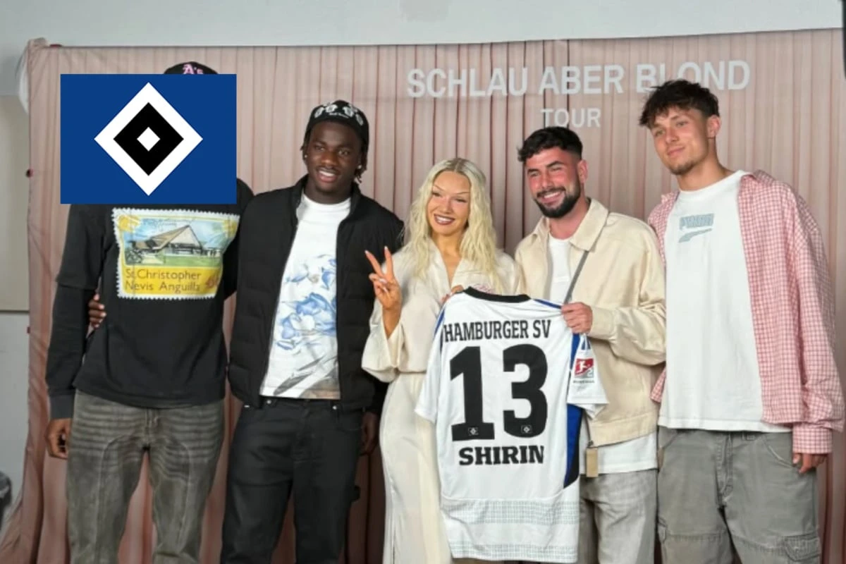 HSV-Blog: Profis überraschen Shirin David mit HSV-Trikot