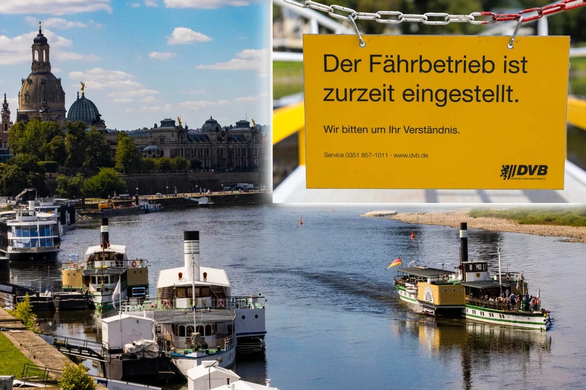 Fähren stehen still: Niedriger Elbpegel bremst Schiffsverkehr aus