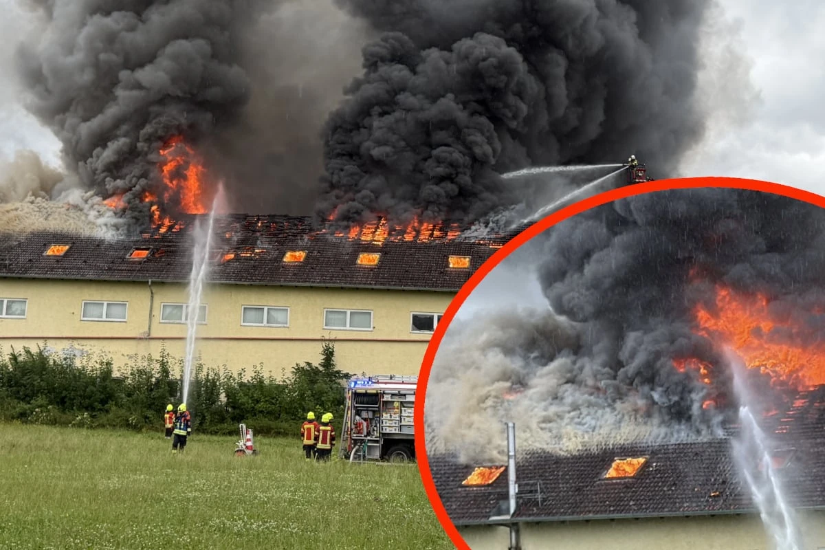 Flammeninferno frisst sich durch Dachstuhl: Ein Verletzter bei Hausbrand