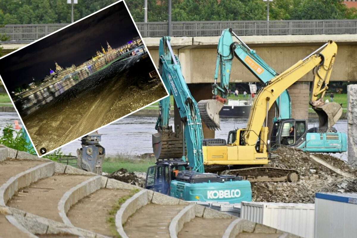 Trümmerteile an Carolabrücke geräumt: Fahrzeuge rücken ab!