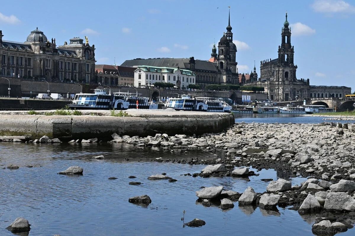 Wegen Niedrigwasser: Güterschifffahrt auf Elbe nicht möglich