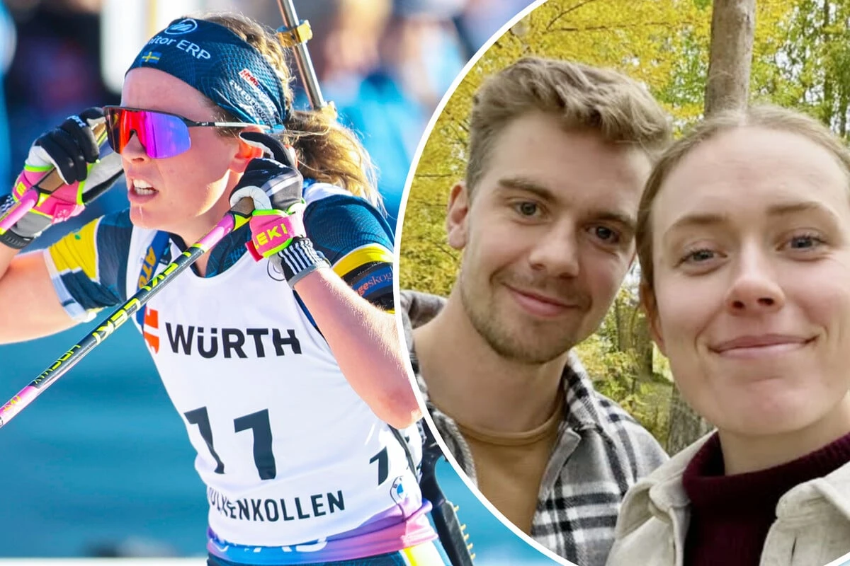 Dieses Bild verrät es: Sie sind das neue Traumpaar am Biathlon-Himmel