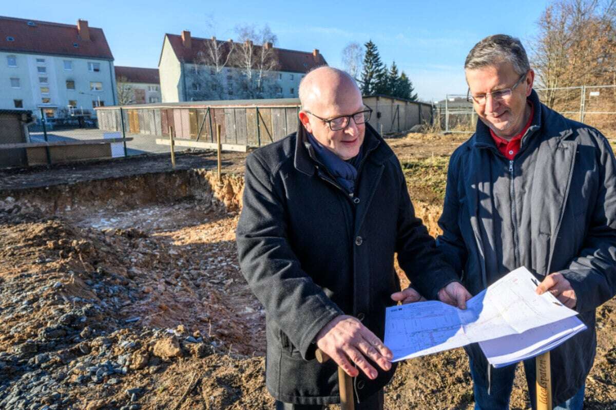 Nach zehn Jahren der erste Spatenstich: Neues Funktionsgebäude für Chemnitzer Sportvereinigung