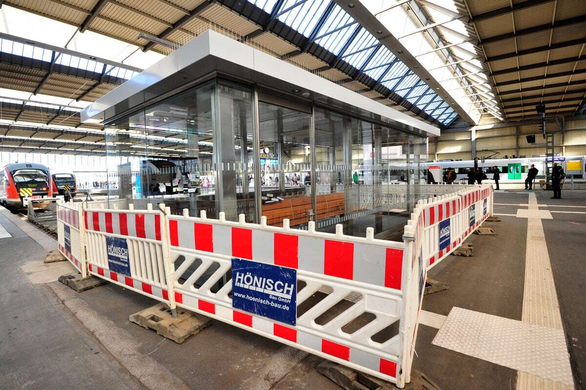 Neuer Wartebereich im Chemnitzer Hauptbahnhof nimmt Gestalt an