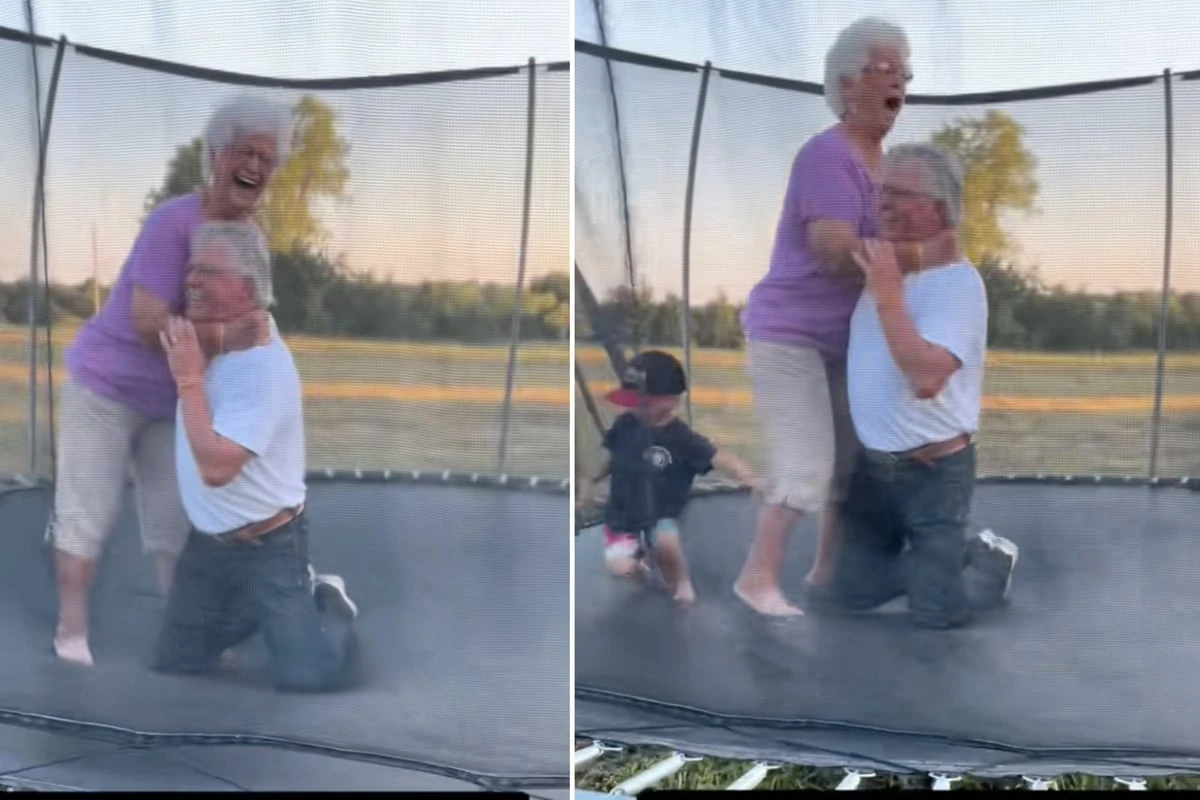 84-Jährige springt zum ersten Mal auf Trampolin: Ihre Reaktion berührt so viele