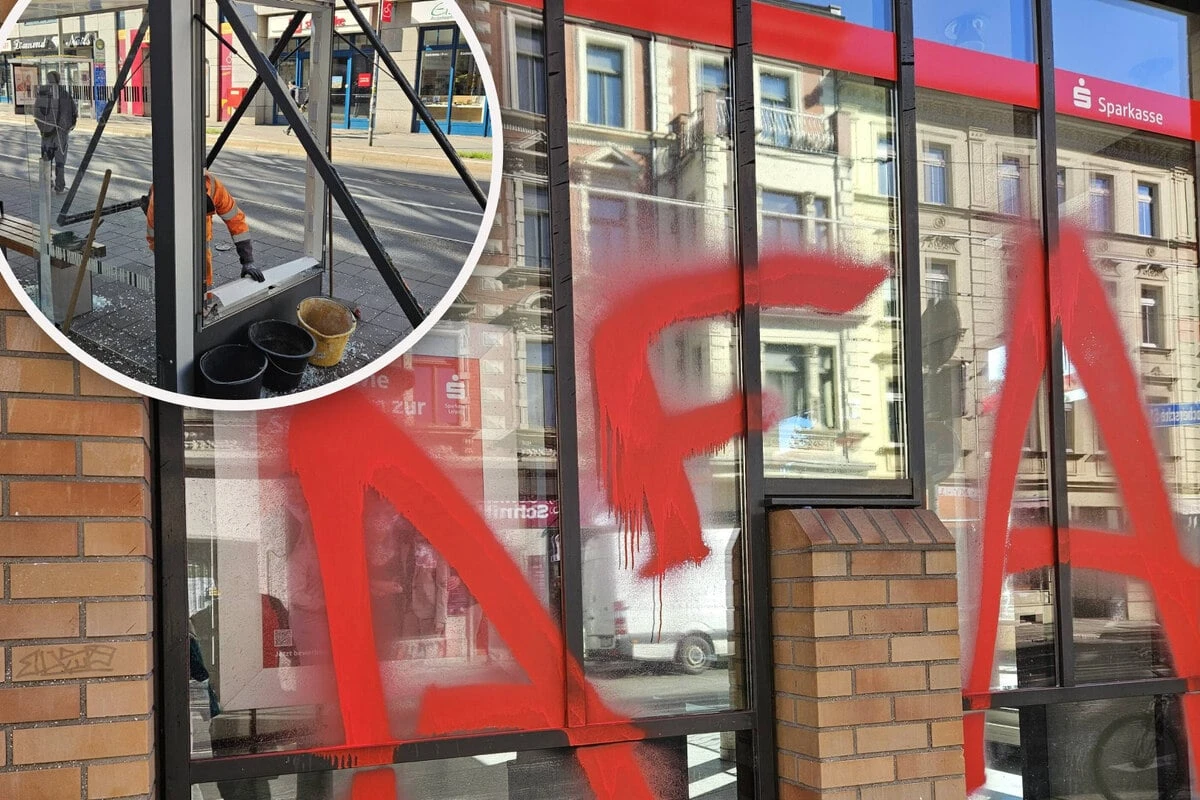 Schneise der Verwüstung in Plagwitz: Gruppe beschädigt Haltestelle, Bank und Partei-Büro