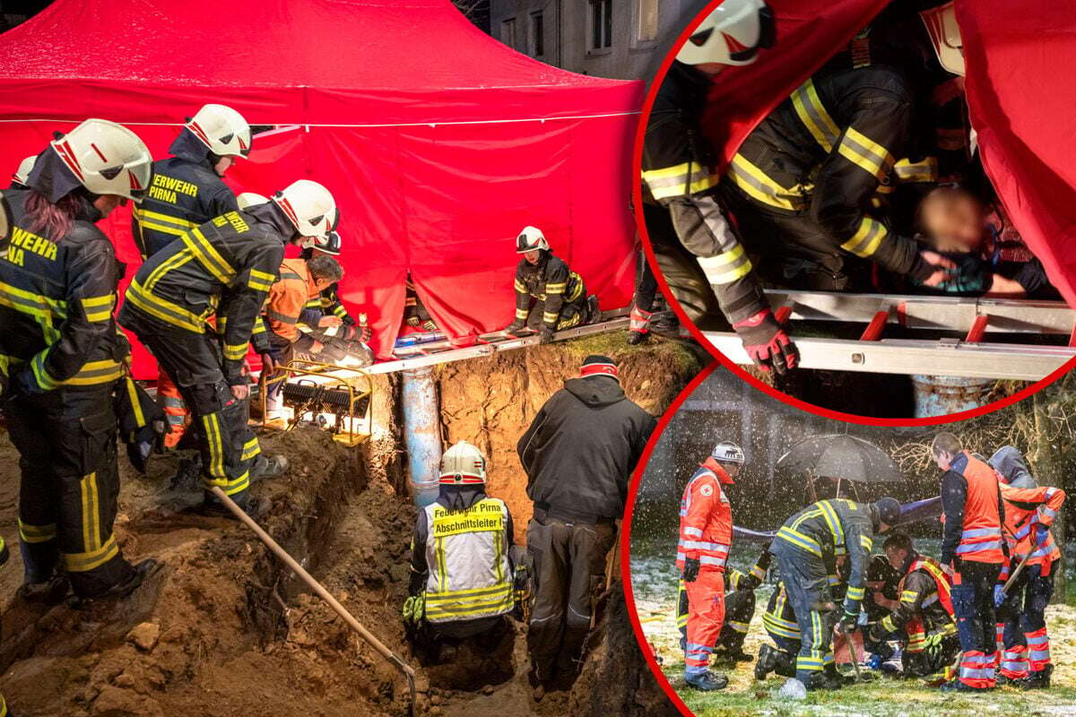 Junge (2) stürzt in metertiefes, schmales Rohr! Heldenhafte Rettung bei klirrender Kälte