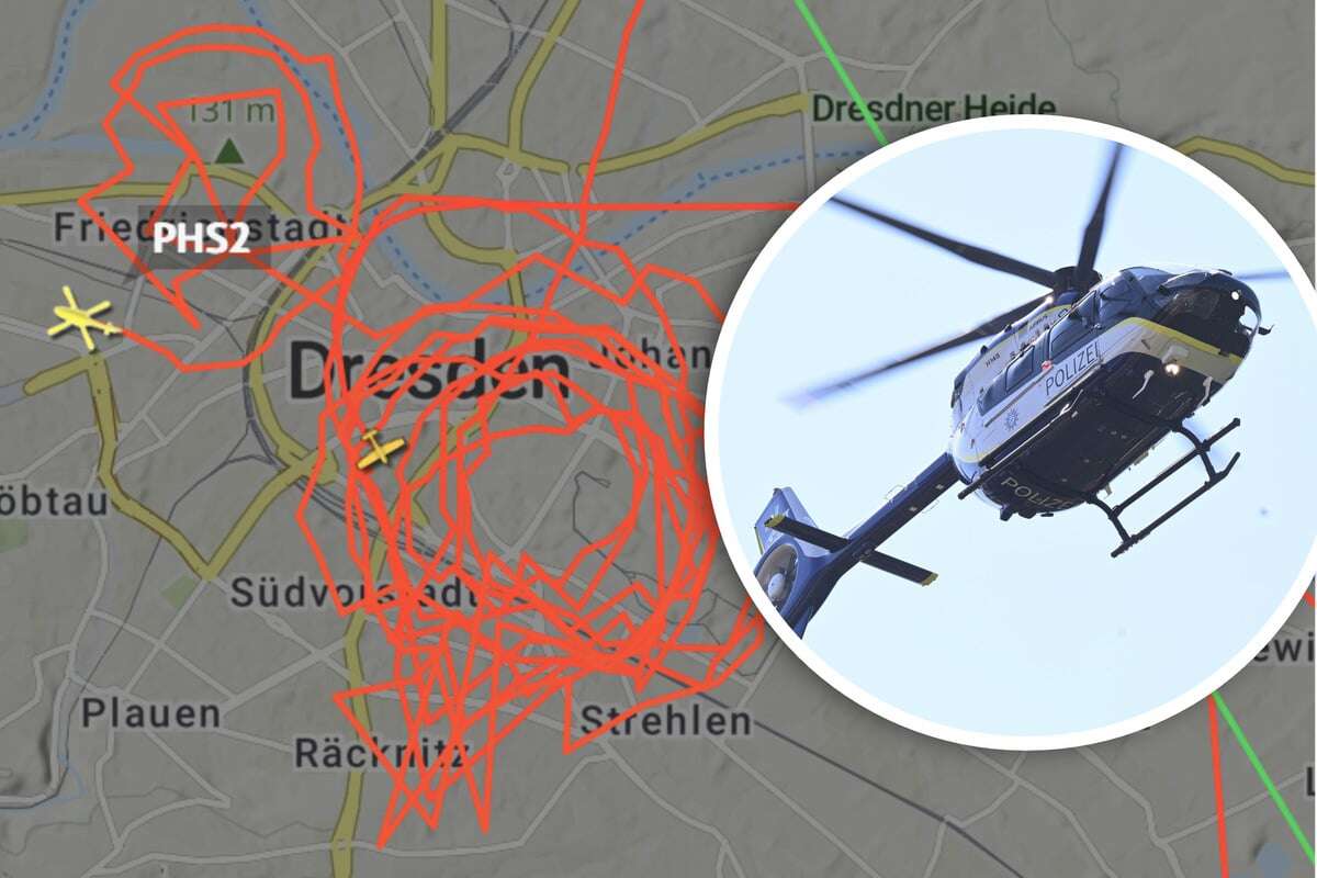 Polizei-Hubschrauber kreist über Dresden: Was ist da los?