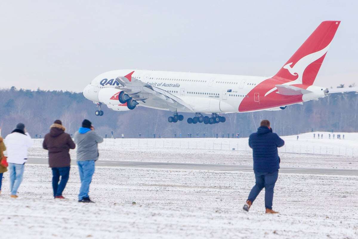 Er ist gelandet! Airbus A380 in Dresden angekommen