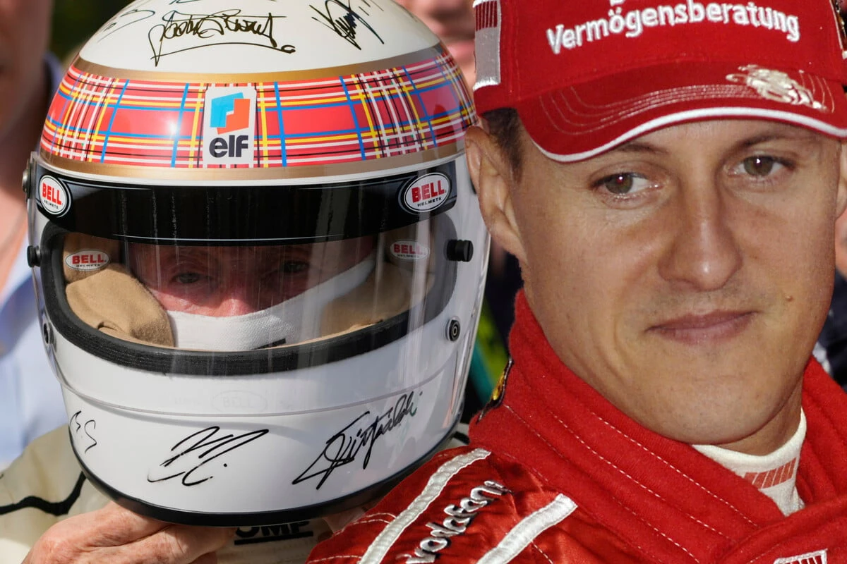 Mit der Hilfe seiner Frau: Michael Schumacher signiert Legenden-Helm!