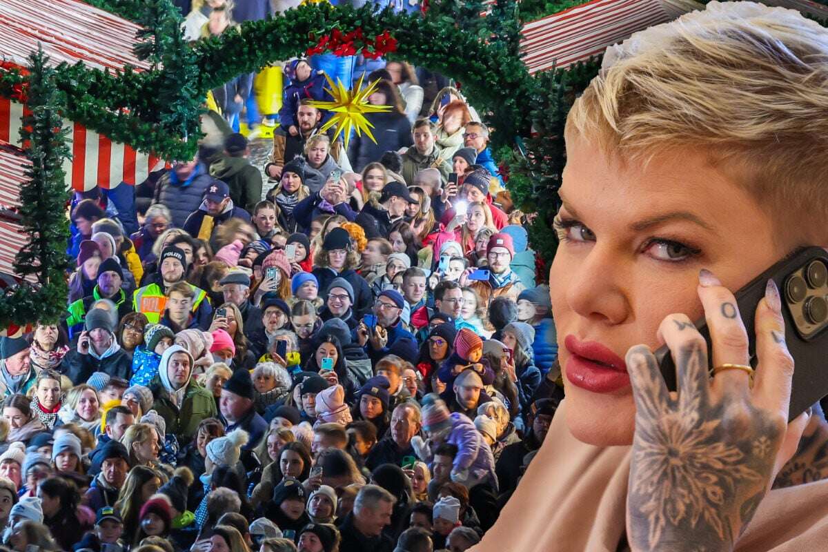 Weihnachtsmarkt Leipzig: Musik nein, Kiffen ja! Melanie Müller ist sprachlos