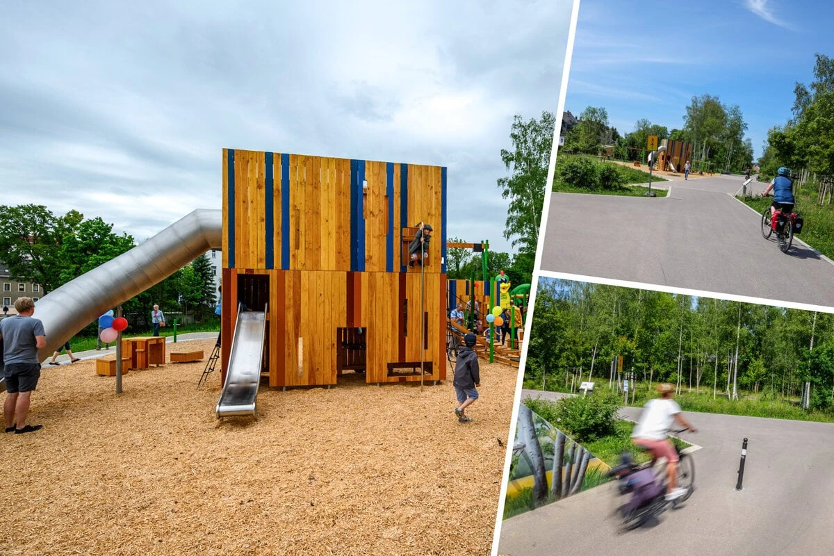 Eltern in Angst um ihre Kinder: Radweg-Ärger an Chemnitzer Spielplatz