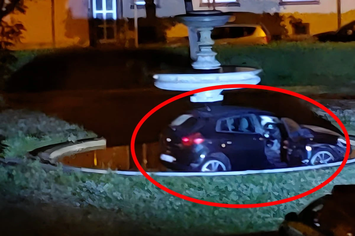 Seat landet nach Suff-Fahrt in historischem Brunnen